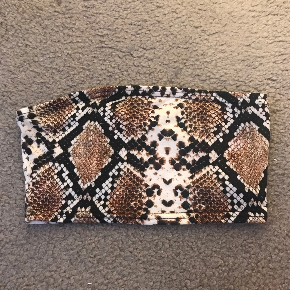 Snake print crop top